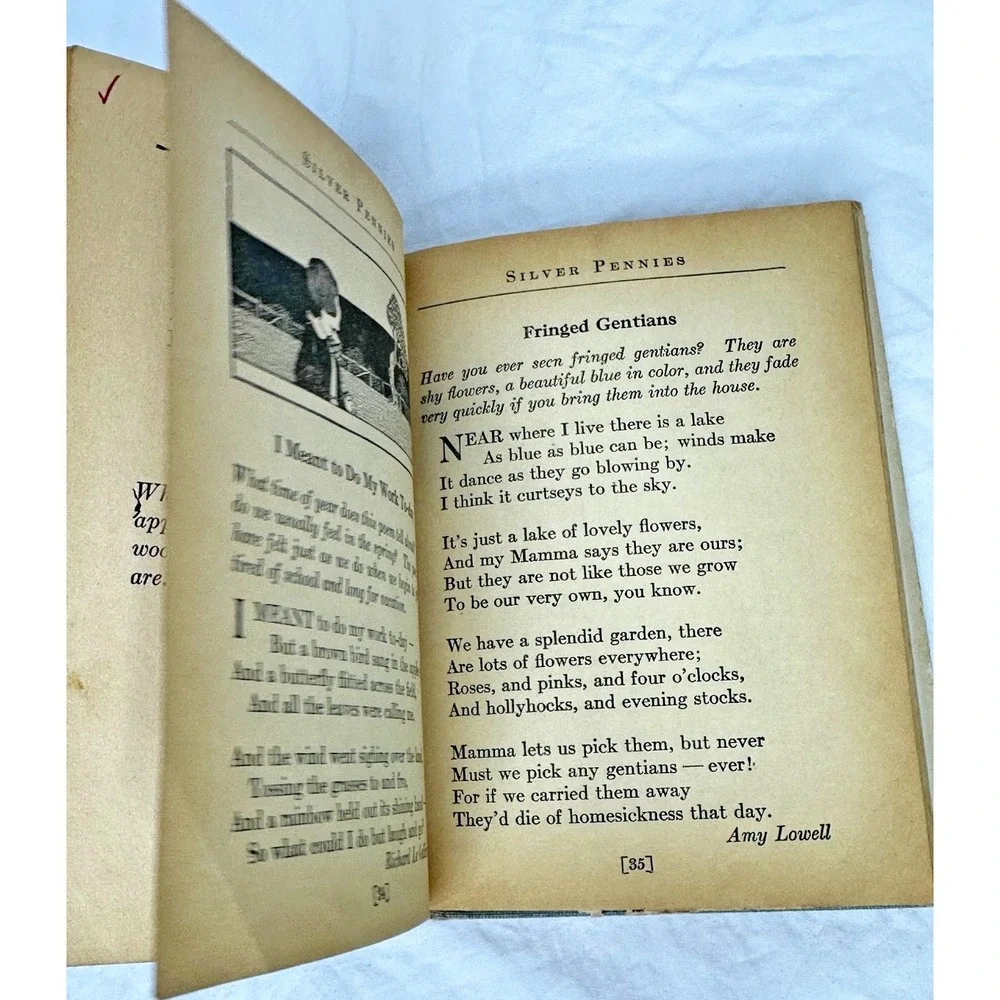 Silver Pennies Blanche Jennings Thompson Poems Hard Cover Illustrated book 1964